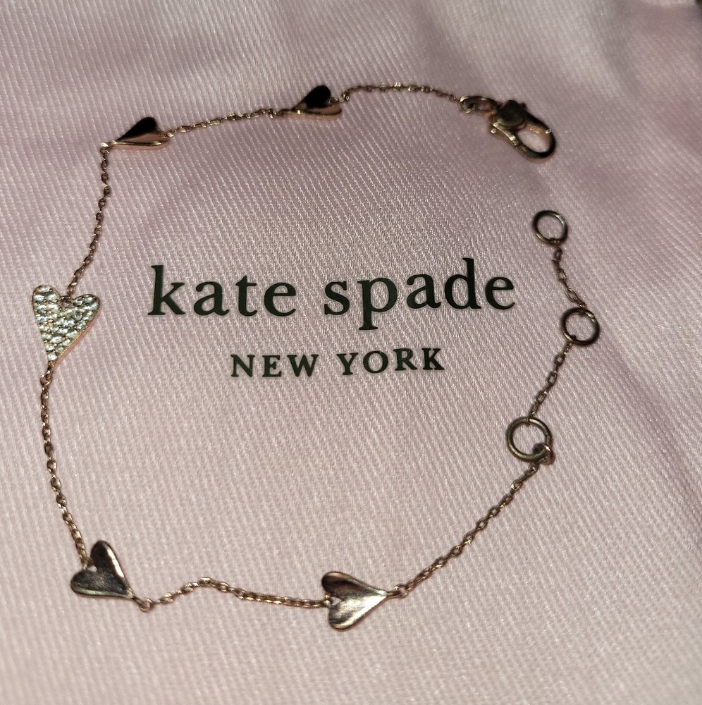 **SOLD**Kate Spade rose gold  heart shaped braclet